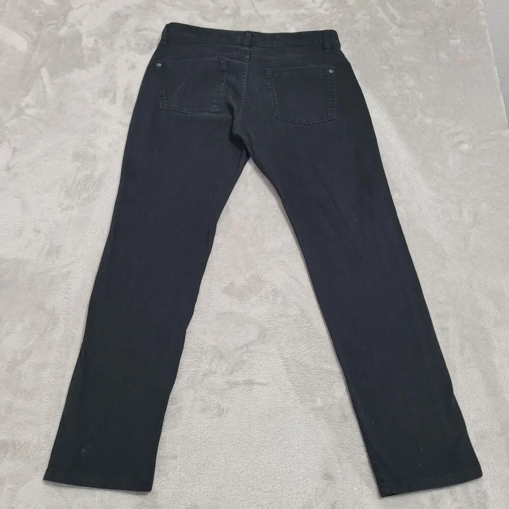 RVCA Daggers Fit Jeans Mens 32x32 Black Slim Straight Zip Fly Stretch Denim - Picture 10 of 12